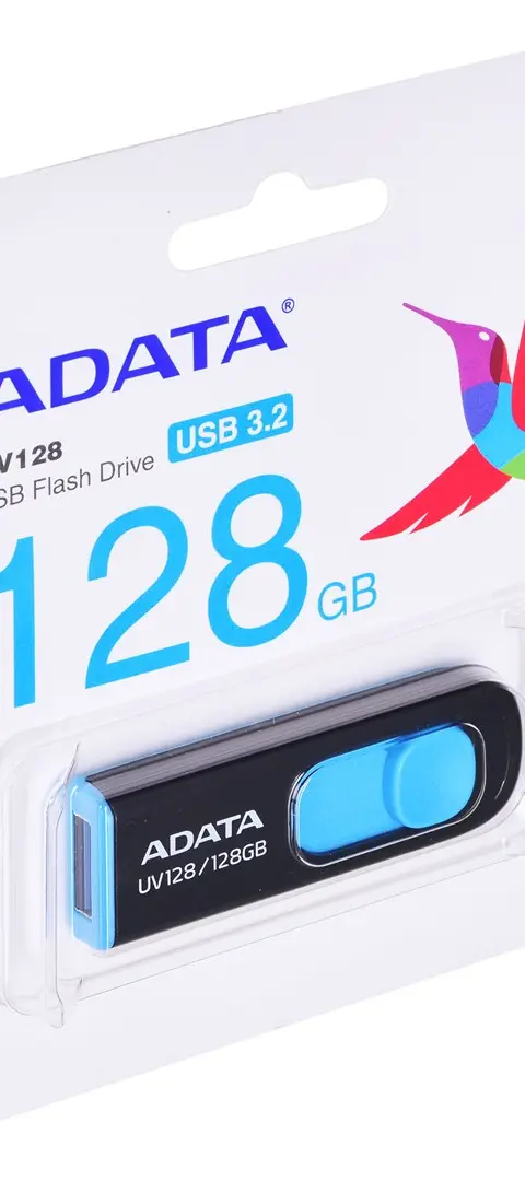 ADATA DashDrive UV128 128GB USB flash drive USB Type-A 3.2 Gen 1 (3.1 Gen 1) Black, Blue