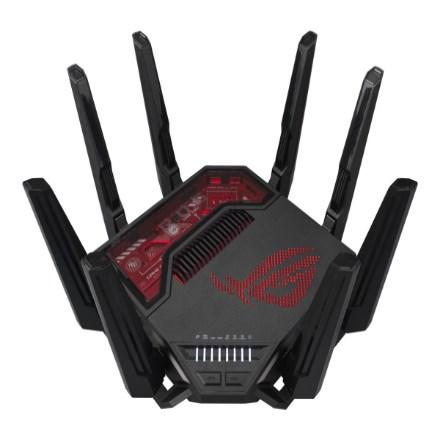 ASUS ROG Rapture GT-BE19000 wireless router Multi-Gigabit Ethernet Tri-band (2.4 GHz / 5 GHz / 6 GHz) Black, Red