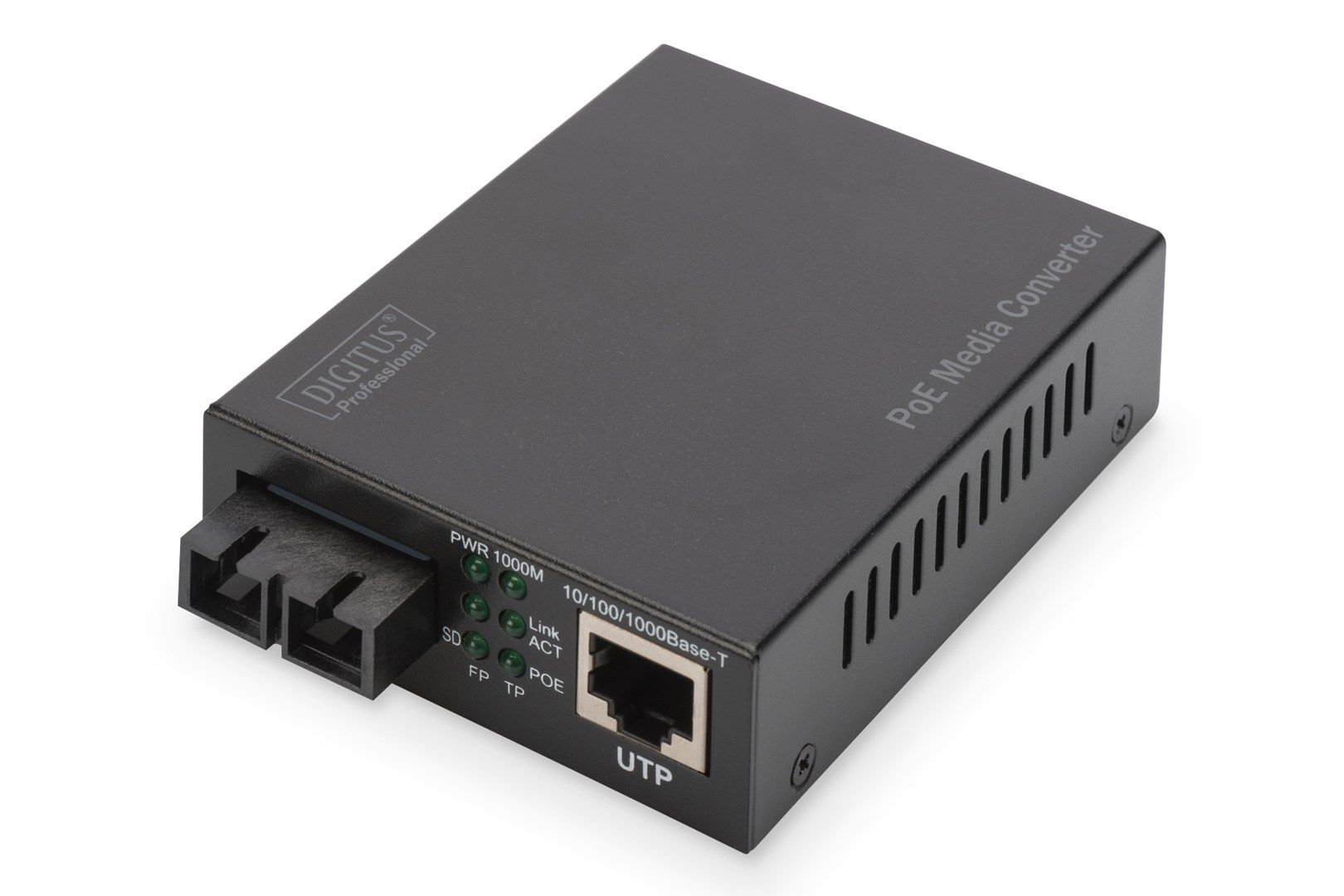 Digitus Gigabit PoE media converter, RJ45 / SC, MM, PSE