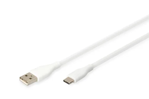Digitus USB-C silicone connection cable, 2m, white