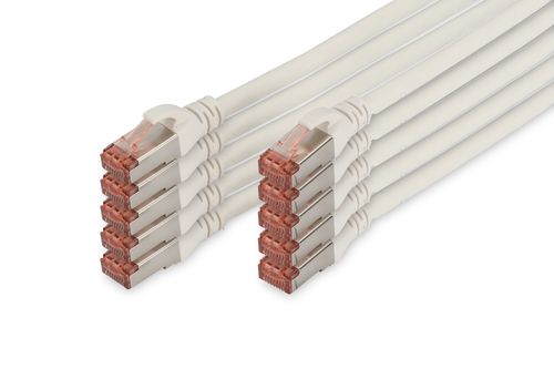 Digitus CAT 6 S/FTP patch cable, 10 pieces