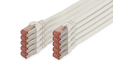 Digitus CAT 6 S/FTP patch cable, 10 pieces