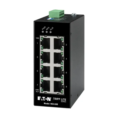 Tripp Lite NGI-U08 8-Port Unmanaged Industrial Gigabit Ethernet Switch - 10/100/1000 Mbps, DIN Mount