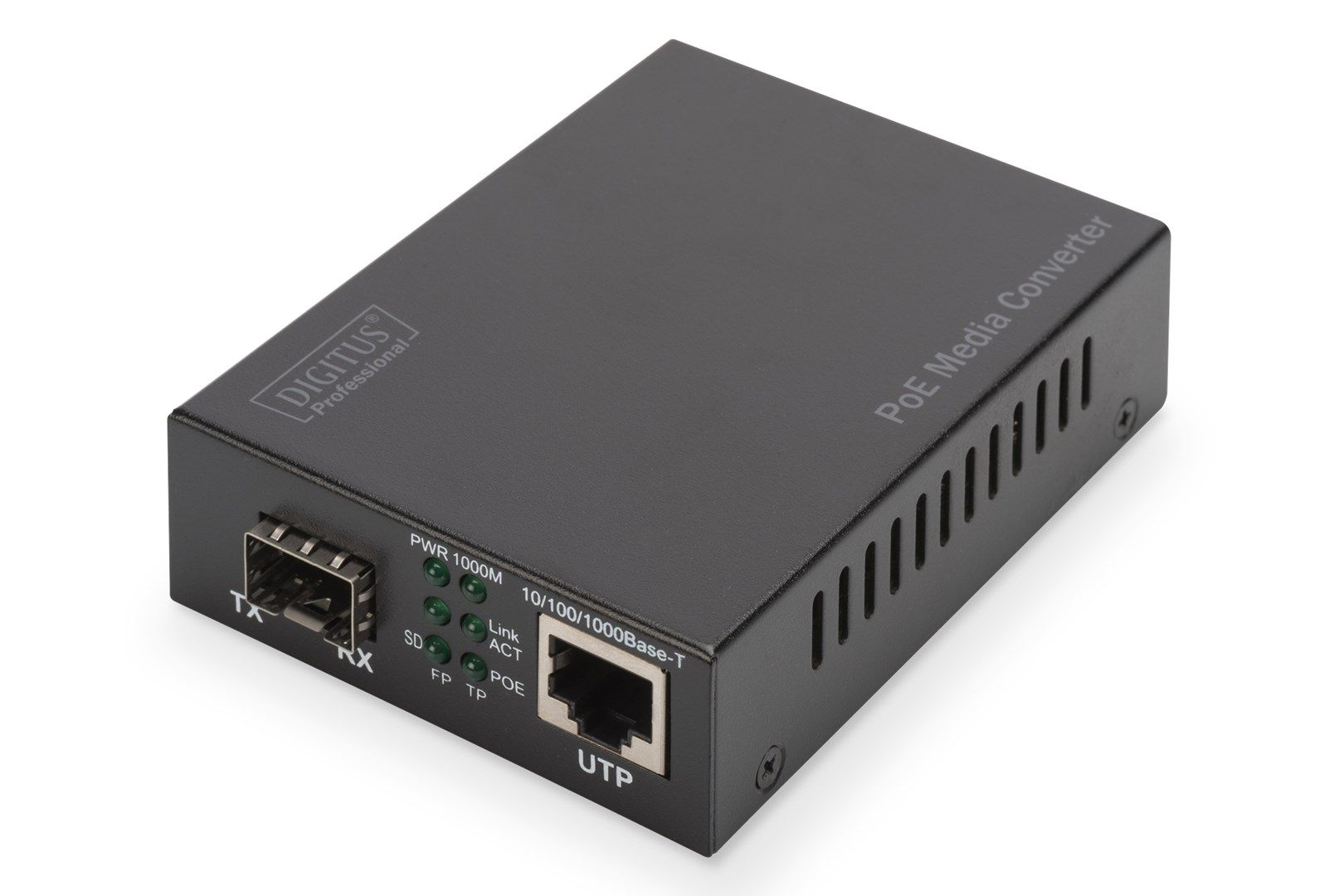 Digitus Gigabit PoE media converter, RJ45 / SFP, PSE