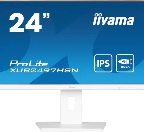 iiyama ProLite XUB2497HSN-W2 computer monitor 60.5 cm (23.8") 1920 x 1080 pixels Full HD LED White