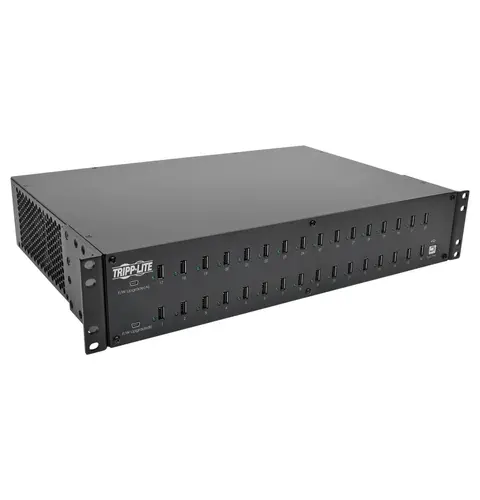 Tripp Lite U280-032-RMINT 32-Port USB Charging Station with Syncing, 230V, 5V 80A (400W) USB Charger Output, 2U Rack-Mount