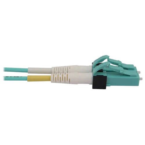 Tripp Lite N820X-03M-OM4 400G Multimode 50/125 OM4 Switchable Fiber Optic Cable (Duplex LC-PC M/M), LSZH, Aqua, 3 m (9.8 ft.)