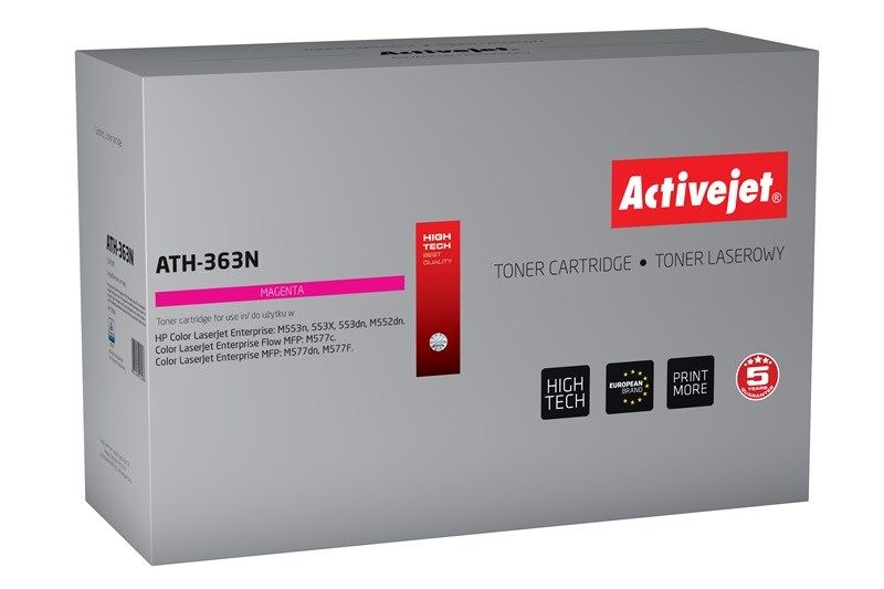 Activejet ATH-363N toner (replacement for HP 508A CF363A; Supreme; 5000 pages; magenta)