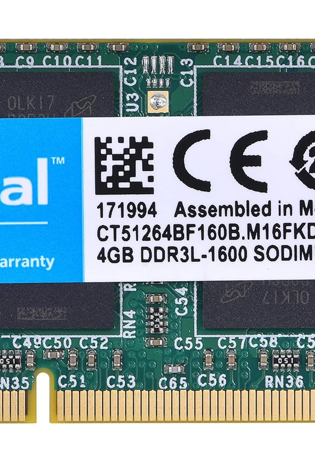 Crucial CT51264BF160B memory module 4 GB 1 x 4 GB DDR3L 204-pin SO-DIMM