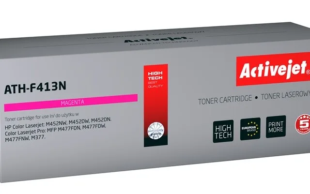 Activejet ATH-F413N Toner cartridge for HP/Canon printers, compatible with HP 410A CF413A; Canon CRG 046 M 1248C002; Supreme; 2,300 pages; magenta