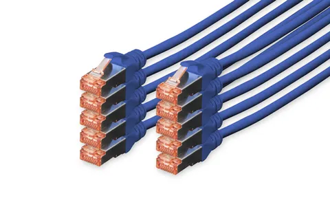 Digitus CAT 6 S/FTP patch cable, 10 pieces