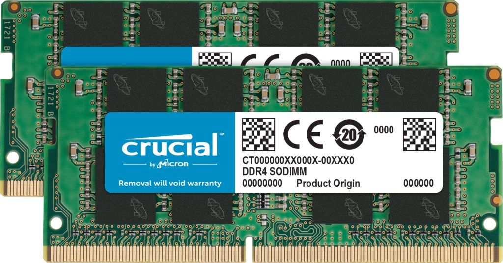Crucial 32GB Kit (2x16GB) DDR4 3200MHz SODIMM Laptop Memory