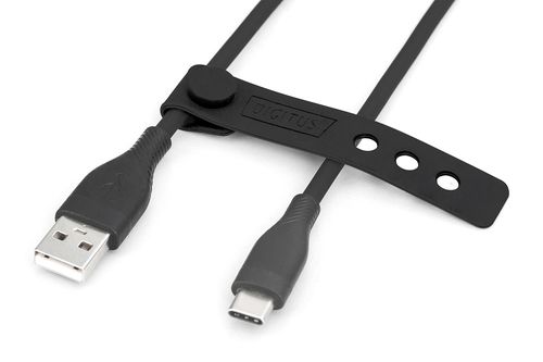 Digitus USB-C silicone connection cable, 2m, black