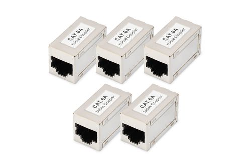 CAT 6A modular couplers, shielded - 5 pieces