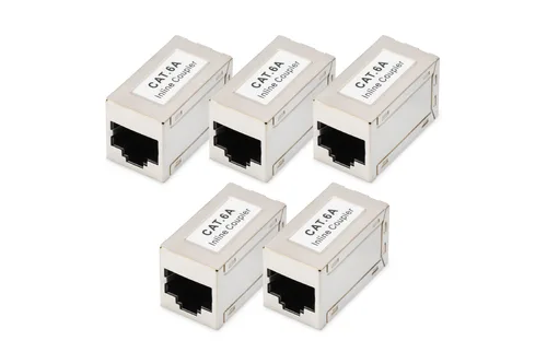 CAT 6A modular couplers, shielded - 5 pieces