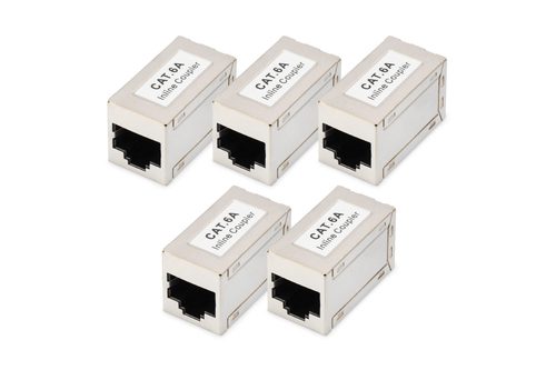 CAT 6A modular couplers, shielded - 5 pieces