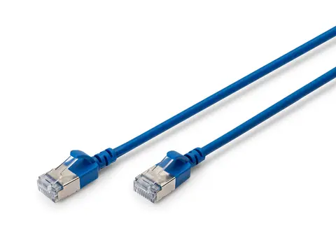 Digitus CAT 6A F-FTP Slim patch cord, 1m, blue