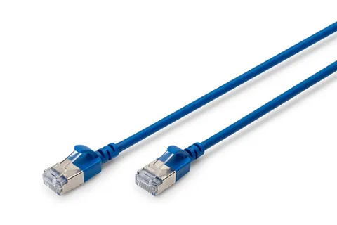 Digitus CAT 6A F-FTP Slim patch cord, 1m, blue