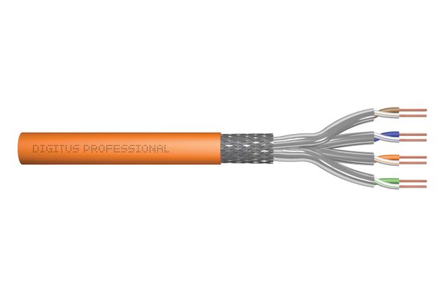 Digitus CAT 7 S-FTP data cable - installation cable, 250 m, simplex, Dca-s2,d1,a1
