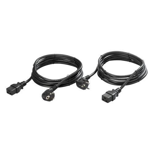Eaton FR/Schuko - IEC C19, 1.9m 16A, 2 pcs Black C19 coupler