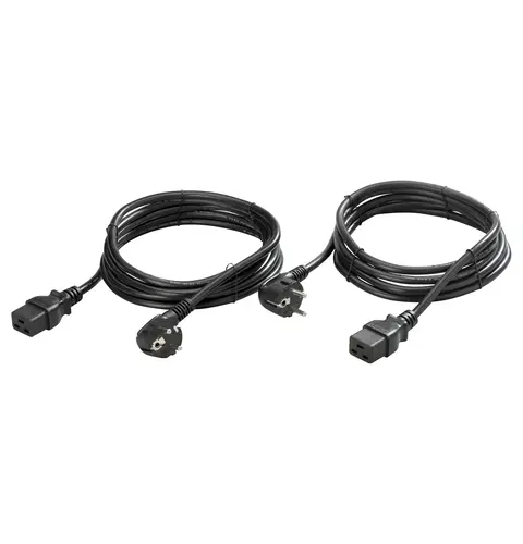Eaton FR/Schuko - IEC C19, 1.9m 16A, 2 pcs Black C19 coupler