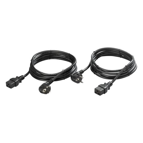 Eaton FR/Schuko - IEC C19, 1.9m 16A, 2 pcs Black C19 coupler