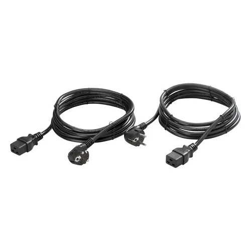 Eaton FR/Schuko - IEC C19, 1.9m 16A, 2 pcs Black C19 coupler