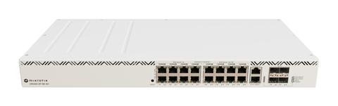 MikroTik Cloud Router Switch CRS320-8P-8B-4S RM, 17x Gigabit PoE (8x PoE , 8x PoE ), 4x SFP , Rackmount, 600W