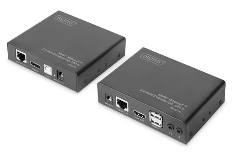 Digitus 4K HDMI HDBaseT™ 2.0 KVM extender set, 100 m