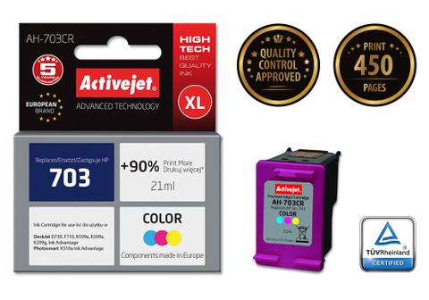 Activejet AH-703CR ink (replacement for HP 703 CD888AE; Premium; 21 ml; color)