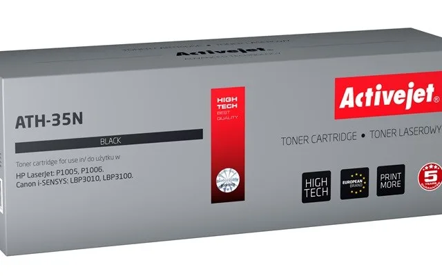 Activejet ATH-35N toner (replacement for HP 35A CB435A, Canon CRG-712; Supreme; 1500 pages; black)