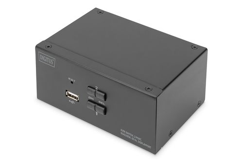 Digitus KVM Switch, 2-Port, Dual Display, 4K, DisplayPort®