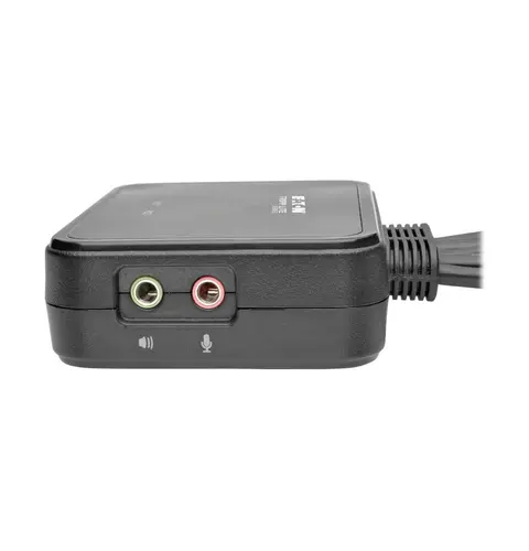 Tripp Lite B032-HUA2 2-Port USB/HD Cable KVM Switch with Audio/Video, Cables and USB Peripheral Sharing