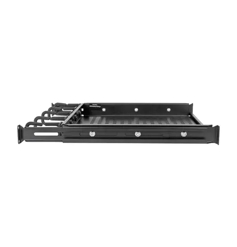 Tripp Lite SRWSHELF4P1U SmartRack Cantilevered Steel Rack Shelf - 1U, Vented, Integrated Cable Rings, 14.2 in. Deep, Holds up to 50 lbs (22.2 kgs)