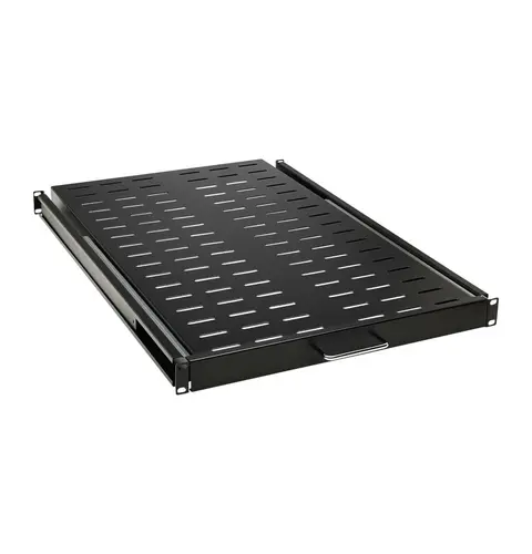 Tripp Lite SRSHELF4PSLVENT SmartRack Sliding Steel Rack Shelf - 1U, Vented, 28.3 in. Deep, Holds up to 50 lb. (23 kg)