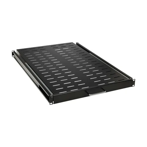 Tripp Lite SRSHELF4PSLVENT SmartRack Sliding Steel Rack Shelf - 1U, Vented, 28.3 in. Deep, Holds up to 50 lb. (23 kg)