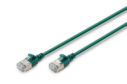 CAT 6A F-FTP Slim patch cord, 0.3m, green