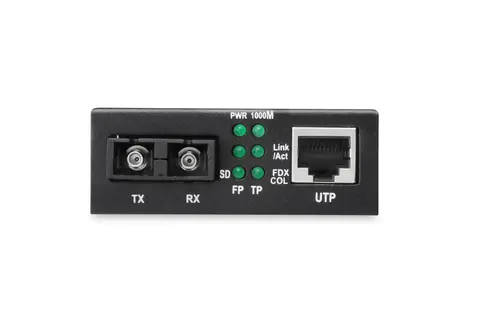 Gigabit Media Converter, RJ45 / SC