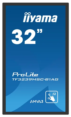 iiyama TF3239MSC-B1AG Signage Display 80 cm (31.5") LED 500 cd/m² Full HD Black Touchscreen