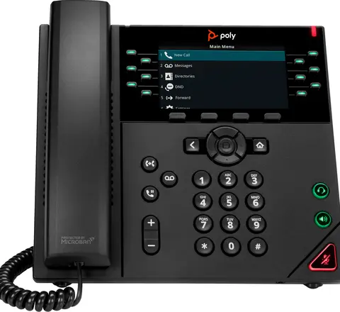 HP Poly VVX 450 12-Line IP Phone and PoE-enabled