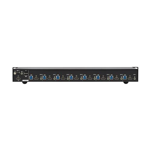 Tripp Lite B024-H4U08 8-Port 4K HDMI/USB KVM Switch - 4K 60 Hz Video/Audio, USB Peripheral Sharing, 1U Rack-Mount