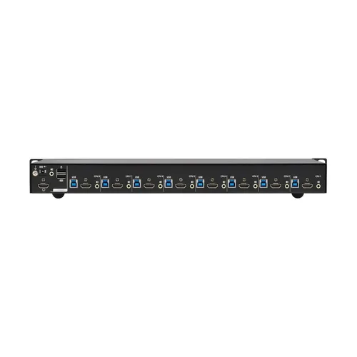 Tripp Lite B024-H4U08 8-Port 4K HDMI/USB KVM Switch - 4K 60 Hz Video/Audio, USB Peripheral Sharing, 1U Rack-Mount
