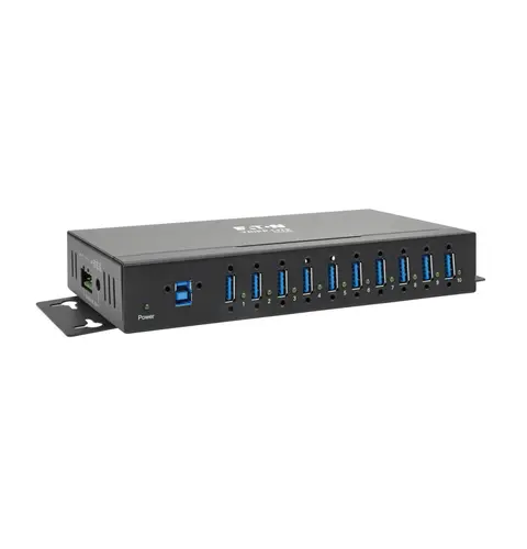 Tripp Lite U360-010-IND 10-Port Industrial-Grade USB 3.x (5Gbps) Hub - 20 kV ESD Immunity, Metal Housing, Mountable