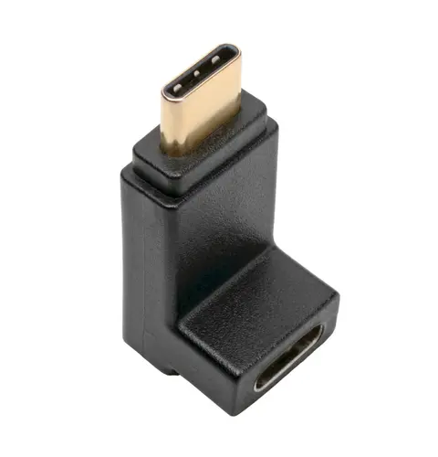 Tripp Lite U420-000-F-UD USB-C Right Angle Adapter (M/F) , 3.1, Gen 2, 10 Gbps, Thunderbolt 3 Compatible, 3A Rating