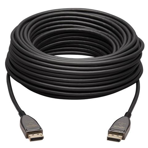 Tripp Lite P580F3-25M-8K6 DisplayPort Active Optical Cable (AOC), 8K 60 Hz (M/M), CL3 Rated, Latching Connectors, Black, 25 m (82 ft.)