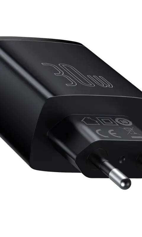 Baseus CCXJ-E01 mobile device charger Smartphone, Smartwatch, Tablet Black AC Fast charging Indoor