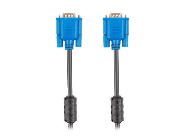 Lanberg CA-VGAC-10CU-0050-BK VGA cable 5 m VGA (D-Sub) Black, Blue