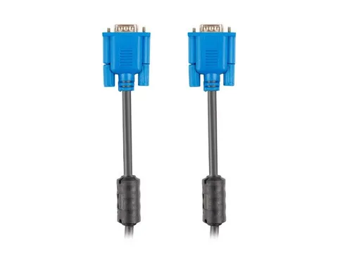 Lanberg CA-VGAC-10CU-0050-BK VGA cable 5 m VGA (D-Sub) Black, Blue