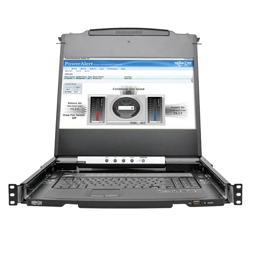 Tripp Lite B030-008-17-IP NetDirector 8-Port 1U Rack-Mount Console HDMI KVM Switch with 17 in. LCD and IP Remote Access, Dual Rail