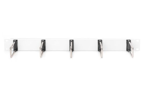 Cable Management Panel with Steel Rings for 482.6 mm (19") Cabinets, 1U